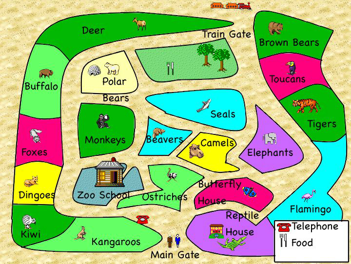 zoo drawing map